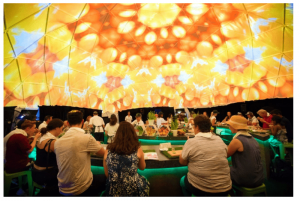 Inside 12m Dome. Australian Tennis Open. Melbourne