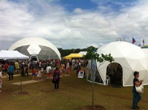 15m & 6.5m Domes. Uplift Festival. Byron Bay
