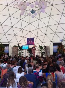 Inside 15m dome. Uplift Festival. Byron Bay