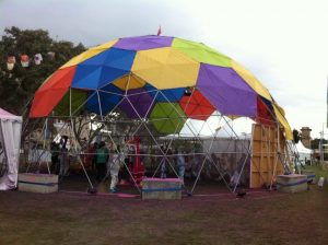15m dome with shadecloth covers. Brisbane