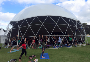 18m dome. Wanderlust Festival. Sunshine Coast