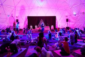 Inside 18m dome. Wanderlust Festival. Sunshine Coast