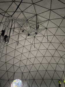 20m dome. Fringe Festival. Melbourne. Inside rigging