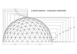 27m dome Heights diagram