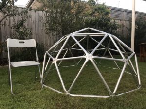 2 metre hemisphere dome frame. Aluminium