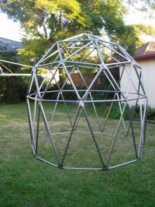 3m dome frame with 1m high riser