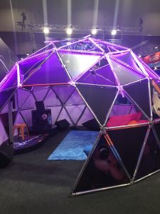5m dome frame with aluminium panels