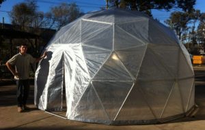 5m Dome with clear vinyl cover