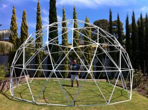 6.5m dome frame powder coated