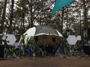 6.5m dome. Earth Frequency festival