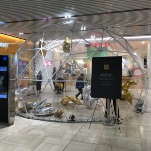 6.5m Dome. Clear cover. Melbourne Emporium