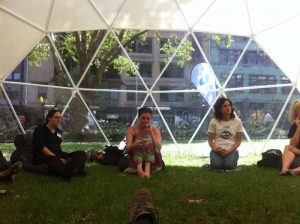Inside 6.5m Dome. Wynyard Park, Sydney