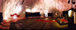 Inside 18m dome. A Sound Life. Moore Park, Sydney