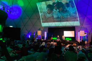 Inside 18m dome. Winter Warmer Festival. Wollongong