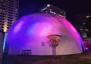 20m dome for HeadFirst Acrobats. Melbourne Fringe festival