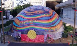 15m Dome. Custom digital print. Brisbanes Writers Festival