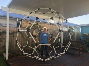 5m Bucky Ball. PVC struts. 3D printed hubs