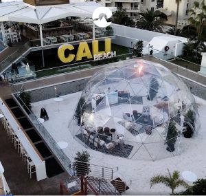 10m clear dome. Cali Beach. Gold Coast