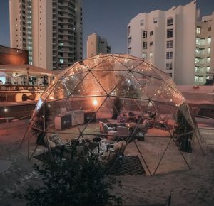 10m clear dome. Cali Beach. Gold Coast