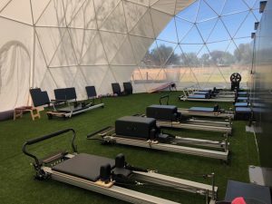 18m dome for pilates and aerial yoga. Victoria