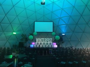 Inside 18m dome. Winterfest. Monash Uni. Melbourne