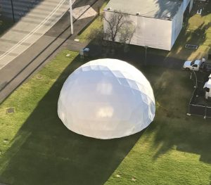15 metre diameter geodesic dome. Open State Festival. Adelaide