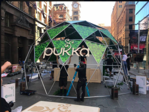 8m dome frame. Martin Place. Sydney