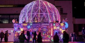 Australian-Made 6.5m clear cover dome. Rising Festival. Melbourne