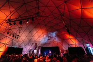 Inside 18m dome. A Sound Life. Moore Park, Sydney