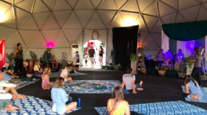 Inside 18m dome. Spirit Festival. Byron Bay