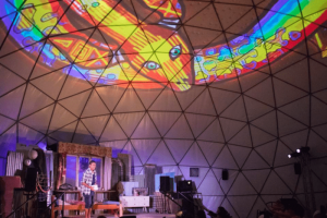 Projection Mapping inside 15m dome. Uplit Festival. Brisbane