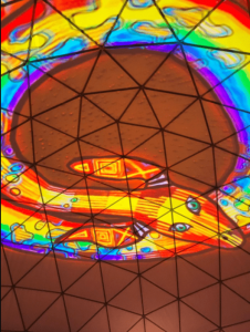 Projection Mapping inside 15m dome. Uplit Festival. Brisbane