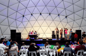 Inside 15m dome. Sydney University