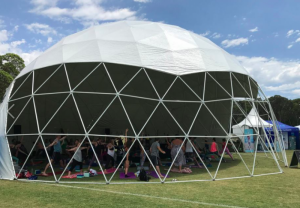 18m dome. Wanderlust Festival. Sunshine Coast