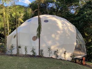 10m yoga dome on platform