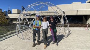 5.5m aluminium dome frame. Curiocity festival. Brisbane
