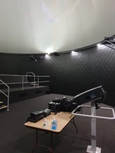Inside 15m Planetarium. Cosmos Centre. Charleville