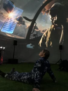 Inside 8m dome. Avalon Air Show