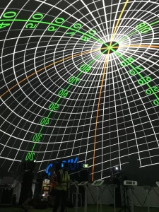 15m Avalon Air Show dome. Mapping test pattern