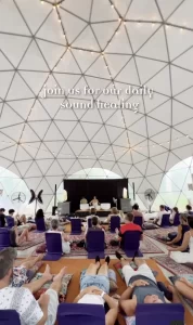 Crystal Castle 15m Peace Dome inside