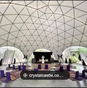 Crystal Castle 15m Peace Dome inside