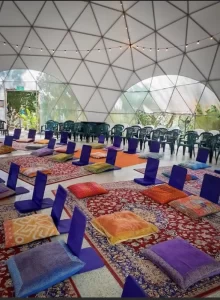 Crystal Castle 15m Peace Dome inside