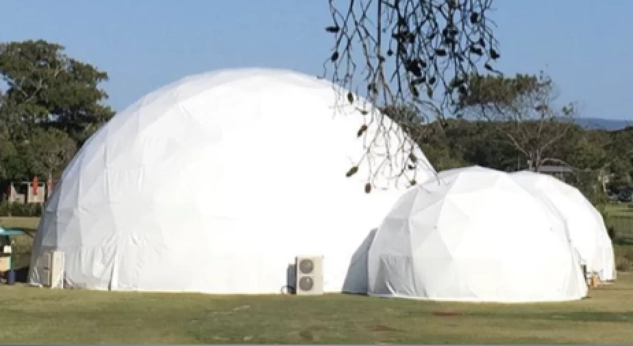 18m & 8m domes. Indeed Job Search Conference. Elements of Byron Resort. Byron Bay