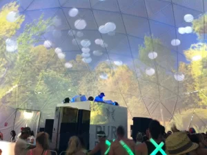 Inside 18m Pure Blonde dome. Summadayze Festival. Melbourne
