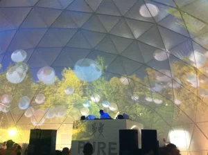 Inside 18m Pure Blonde dome. Summadayze Festival. Melbourne