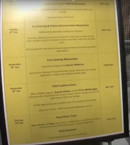 Activities inside Optus dome
