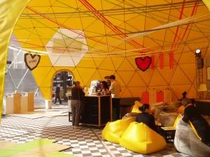 Optus 15m dome. iphone 4 product launch