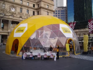 Optus 15m dome. iphone 4 product launch