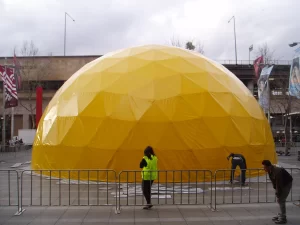 Optus 15m dome. iphone 4 product launch