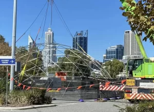 20m Dome for Scitech. CIty West, Perth